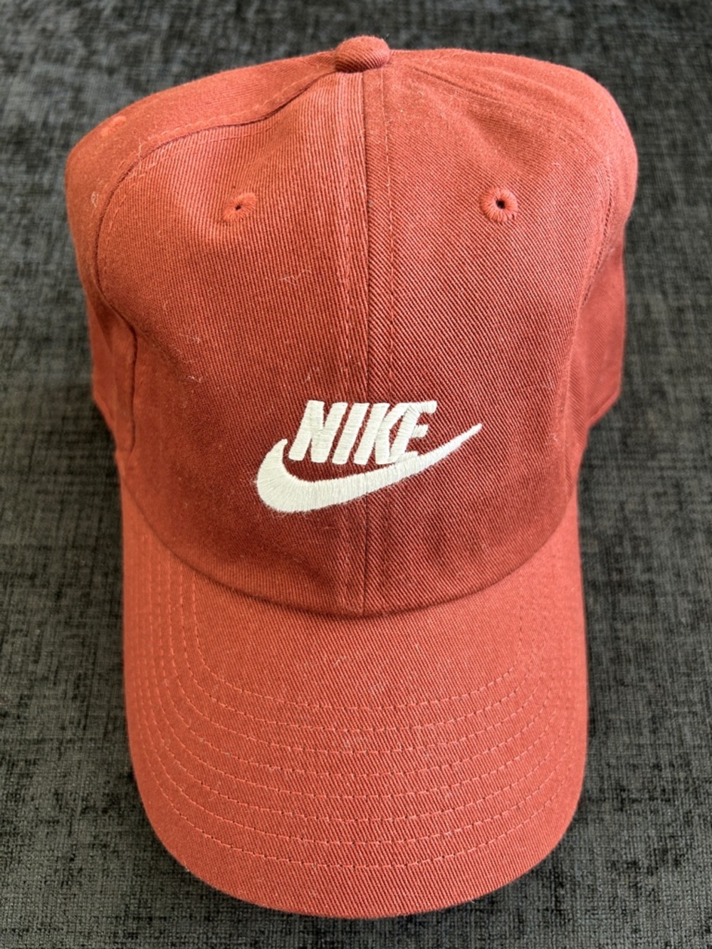 NEW Nike Logo Maroon Red Embroidered Swoosh Adjustable Cap